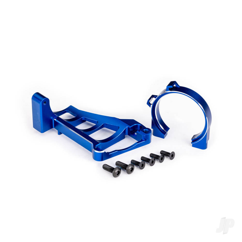 traxxas-motor-mounts-front-rear-blue-anodised-6061-t6-aluminium-3x10mm-ccs-with-threadlock-4-4x12mm-bcs-with-threadlock-2-for-use-with-3461-motor