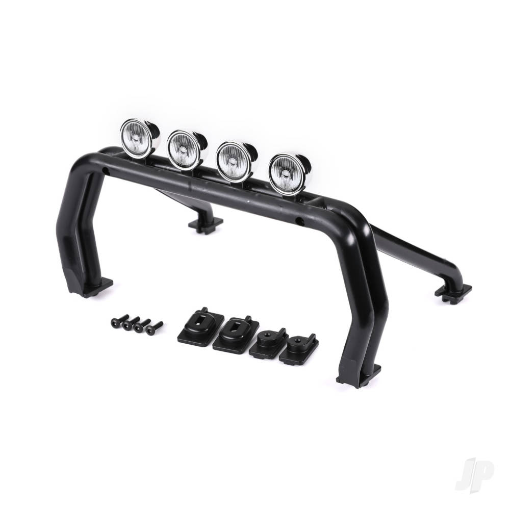 traxxas-roll-bar-black-mounts-front-2-rear-left-right-26x12mm-bcs-self-tapping-4-fits-9212-body