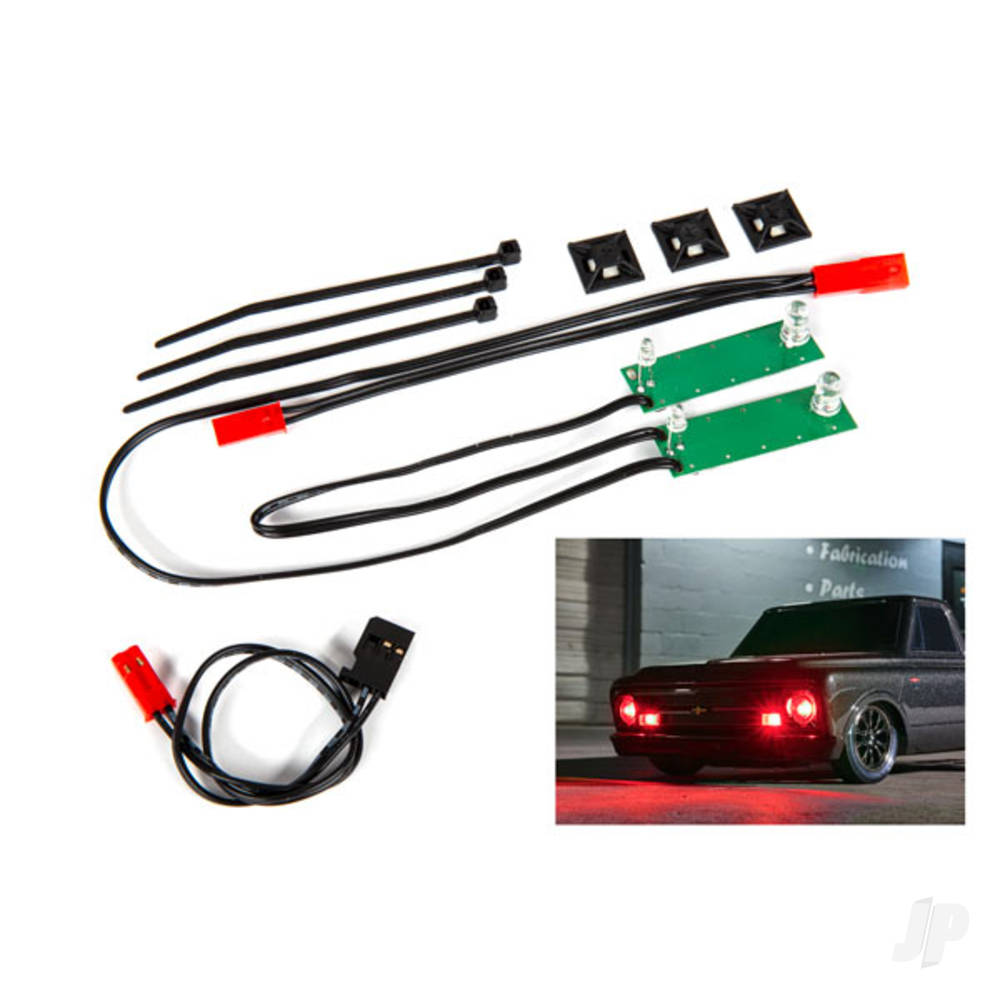 Traxxas LED light set, front, complete (Red) (includes light harness, power harness, zip ties (9))