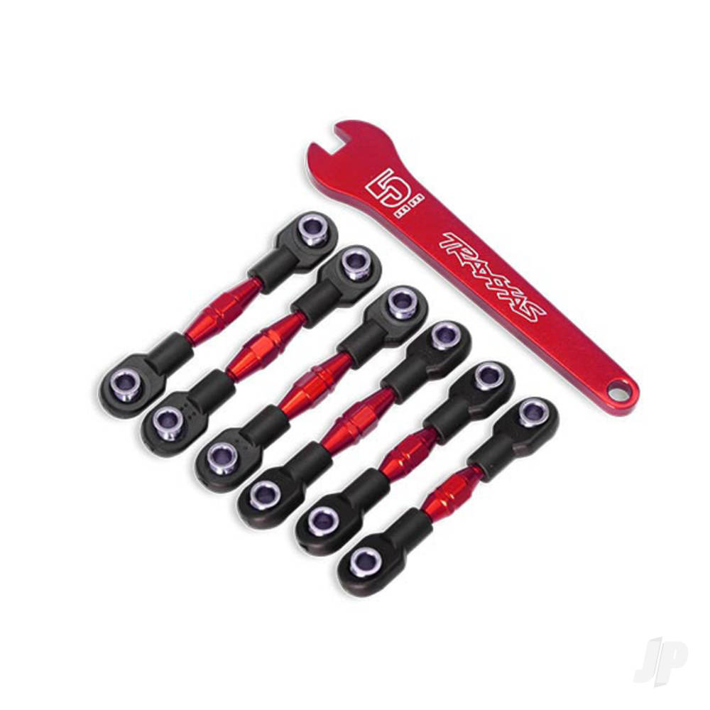 traxxas-turnbuckles-aluminium-red-anodised-camber-links-32mm-front-2-pcs-camber-links-28mm-rear-2-pcs-toe-links-34mm-2-pcs-aluminium-wrench