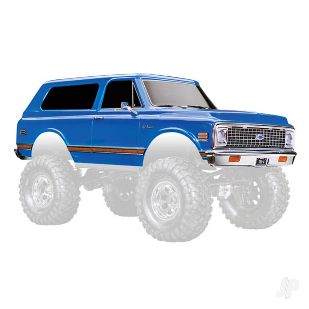 Traxxas Body, Chevrolet Blazer (1972), complete, Blue (painted) (includes grille, side mirrors, door handles, windshield wipers, front & rear bumpers, clipless mounting) (requires #8072X inner fenders)