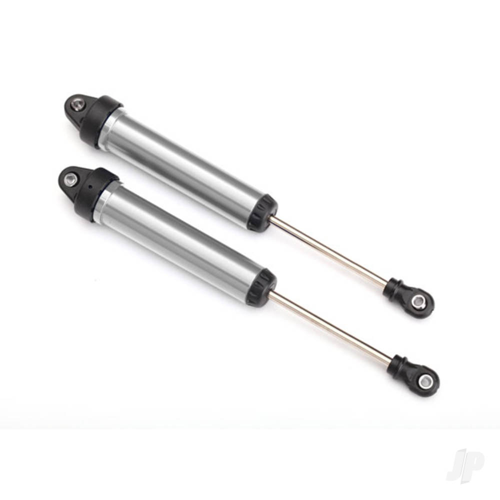 Traxxas Shocks, GTR, 160mm, Silver aluminium (fully assembled without springs) (Rear, no threads) (2 pcs)