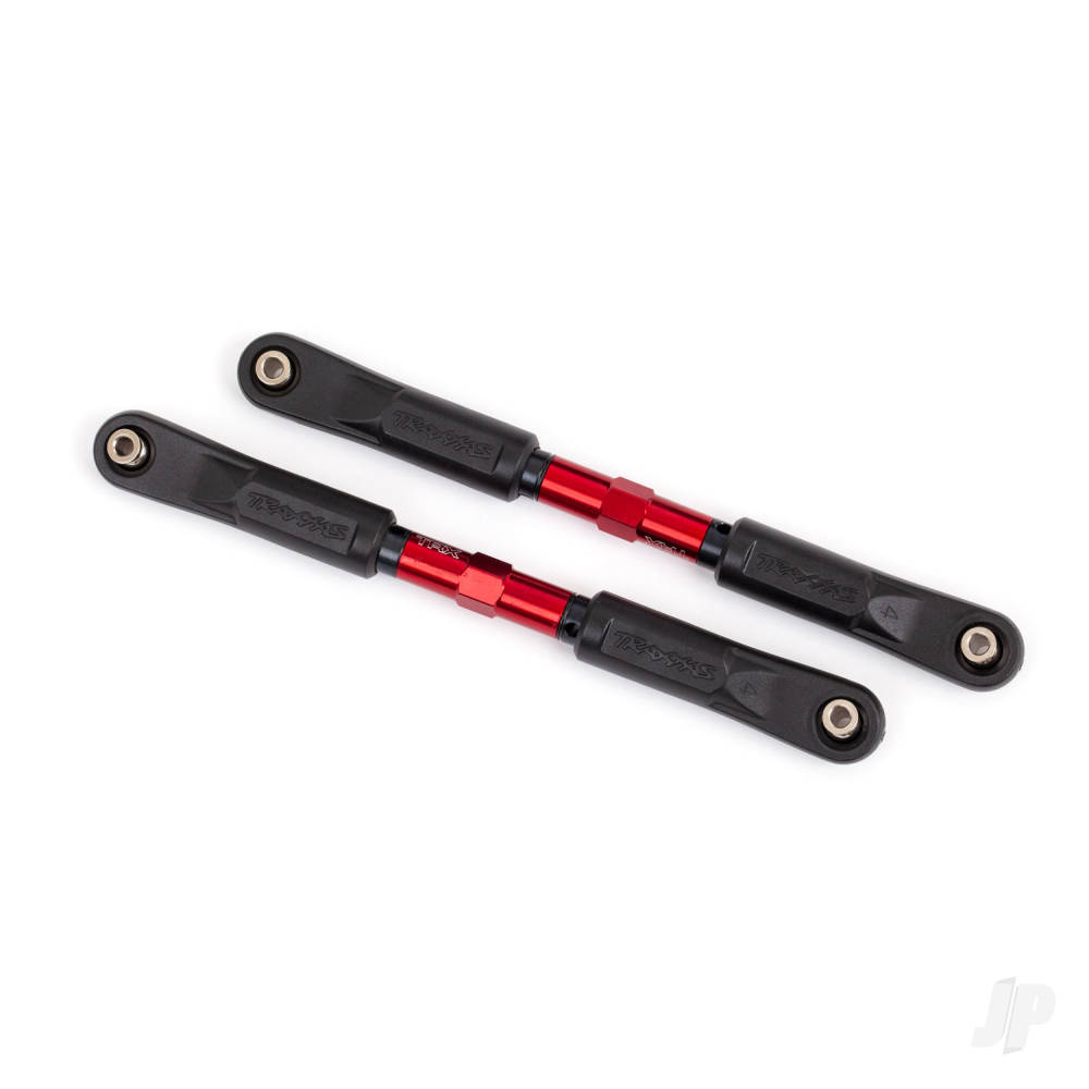 traxxas-toe-links-sledge-tubes-red-anodised-7075-t6-aluminium-stronger-than-titanium-120mm-2-rod-ends-assembled-with-steel-hollow-balls-4-aluminium-wrench-8mm-1