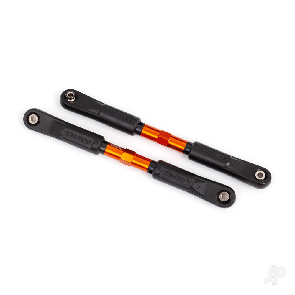 traxxas-toe-links-sledge-tubes-orange-anodised-7075-t6-aluminium-stronger-than-titanium-120mm-2-rod-ends-assembled-with-steel-hollow-balls-4-aluminium-wrench-8mm-1