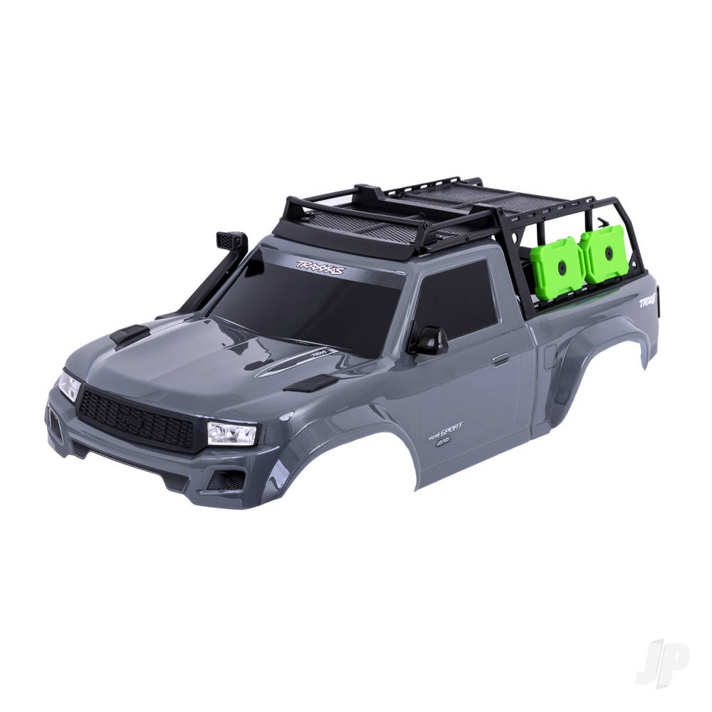 Traxxas Body, TRX-4 Sport, complete, Grey (painted, decals applied) (includes grille, side mirrors, door handles, windshield wipers, expedition rack, & clipless mounting) (requires #8080X inner fenders)