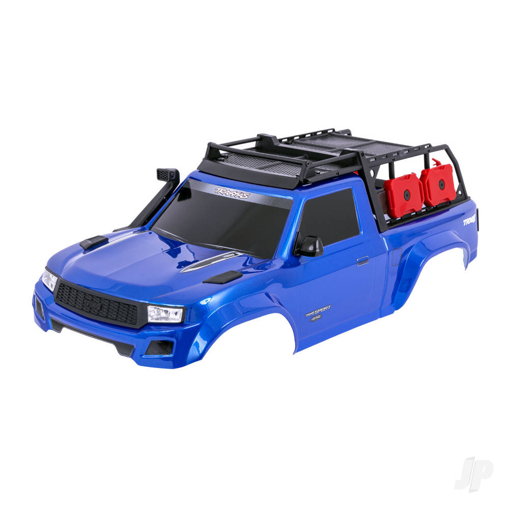 Traxxas Body, TRX-4 Sport, complete, Blue (painted, decals applied) (includes grille, side mirrors, door handles, windshield wipers, expedition rack, & clipless mounting) (requires #8080X inner fenders)