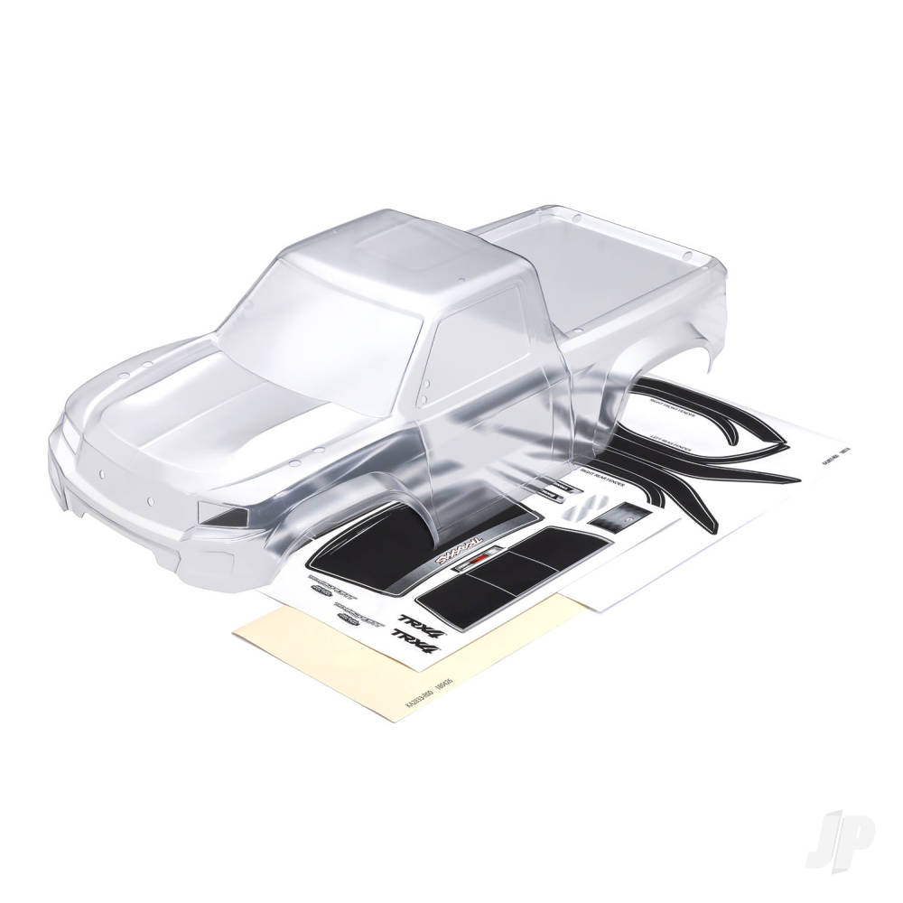 traxxas-body-trx-4-sport-clear-trimmed-die-cut-for-clipless-mounting-requires-painting-window-masks-decal-sheet