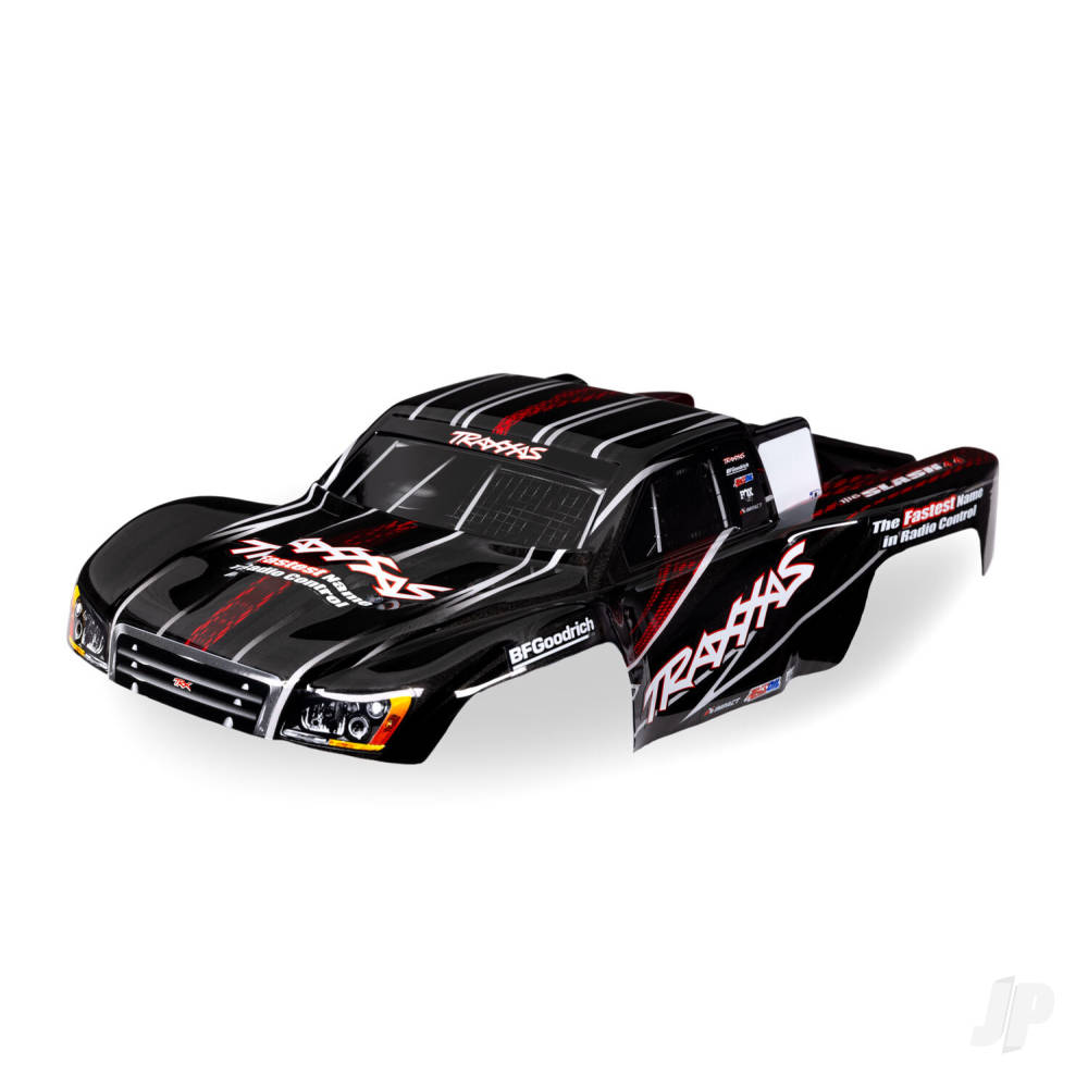 Traxxas Body, 1/16 Slash 4X4, Black (painted, decals applied)