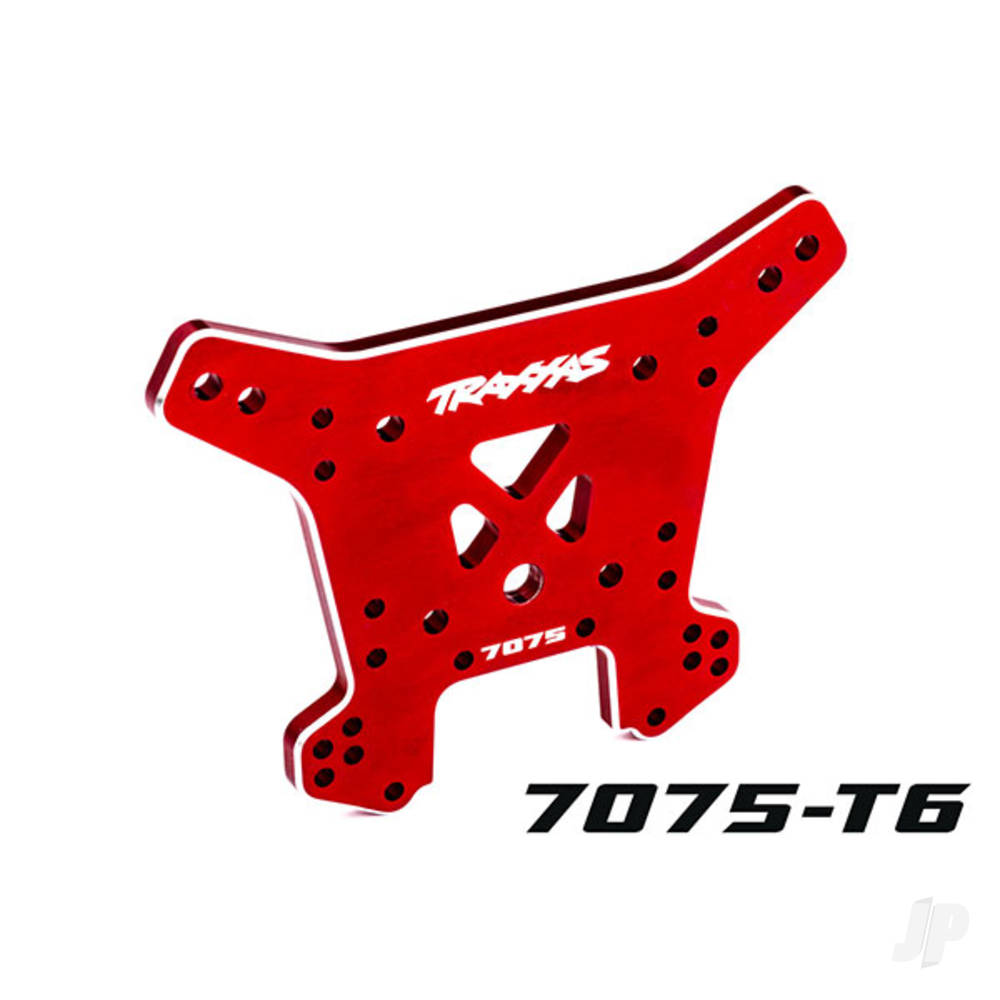 traxxas-shock-tower-rear-7075-t6-aluminium-red-anodised-fits-sledge