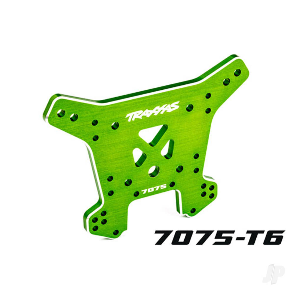 traxxas-shock-tower-rear-7075-t6-aluminium-green-anodised-fits-sledge
