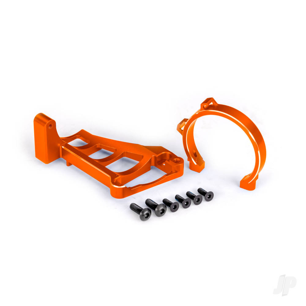 traxxas-motor-mounts-front-rear-orange-anodised-6061-t6-aluminium-3x10mm-ccs-with-threadlock-4-4x12mm-bcs-with-threadlock-2-for-use-with-3483-motor