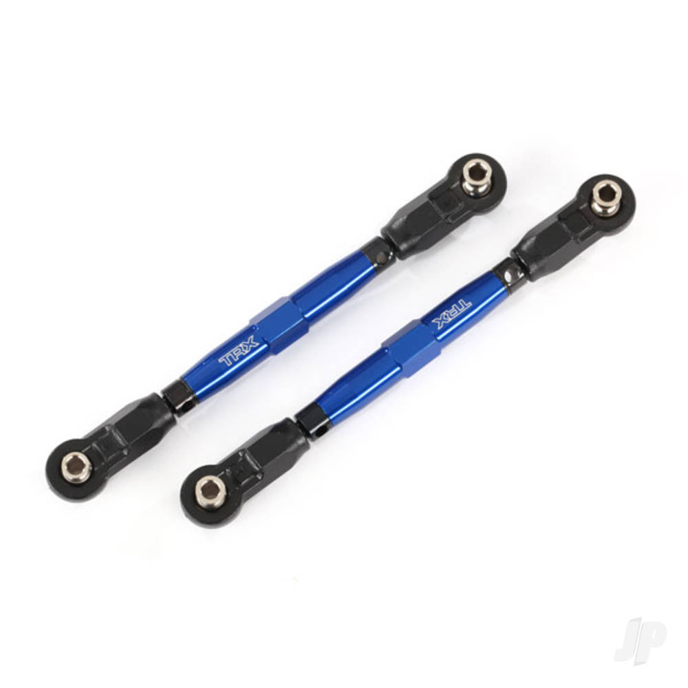 Traxxas Toe links, Front (Tubes Blue-anodised, 7075-T6 aluminium, stronger than Titanium) (88mm) (2 pcs) / rod ends, Rear (4 pcs) / rod ends, Front (4 pcs) / aluminium wrench (1pc)