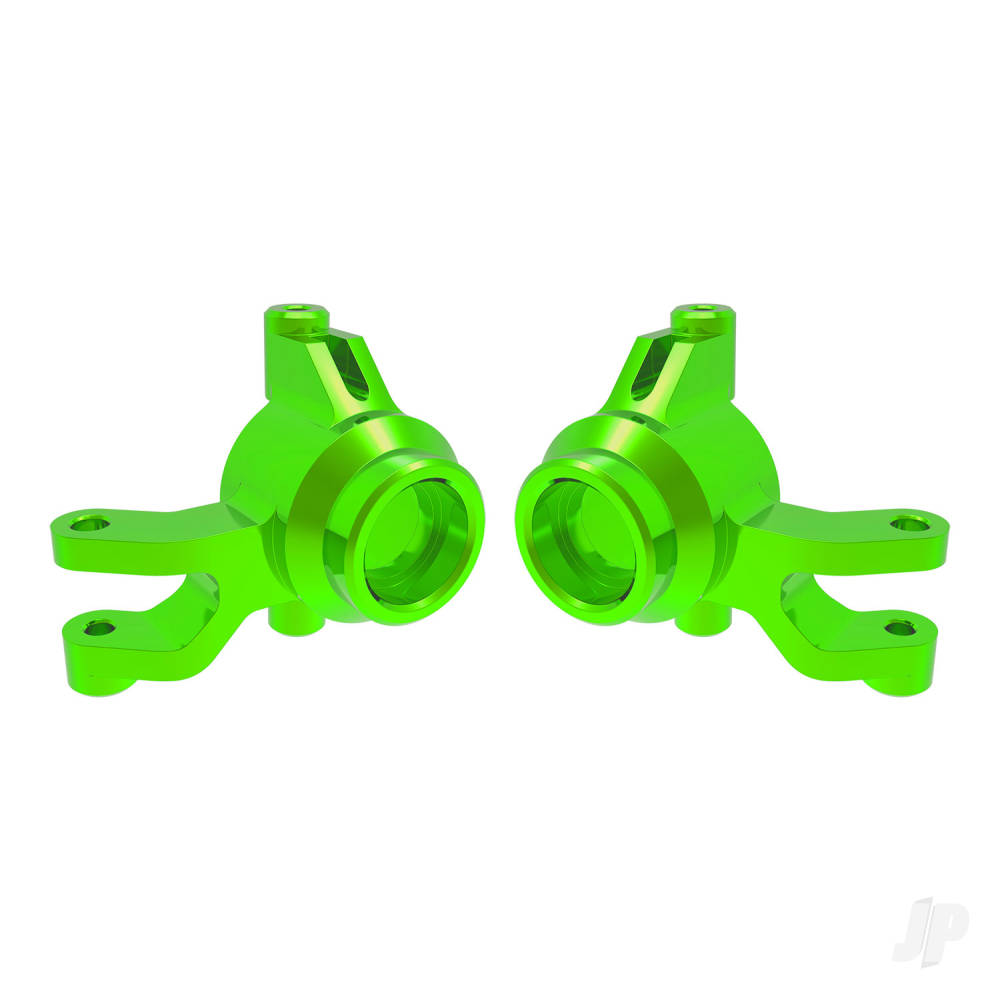 traxxas-steering-blocks-6061-t6-aluminium-green-anodised-left-right-3x12mm-ss-with-threadlock-4-pcs-3x15mm-bcs-with-threadlock-2-pcs