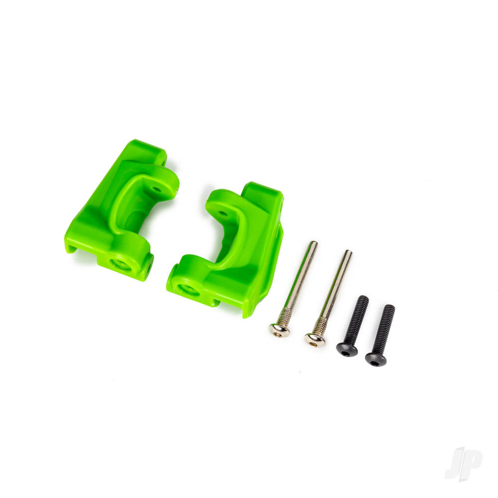 traxxas-caster-blocks-c-hubs-extreme-heavy-duty-green-left-right-3x26mm-hinge-pins-2-pcs-3x15mm-bcs-2-pcs-for-use-with-9182-upgrade-kit