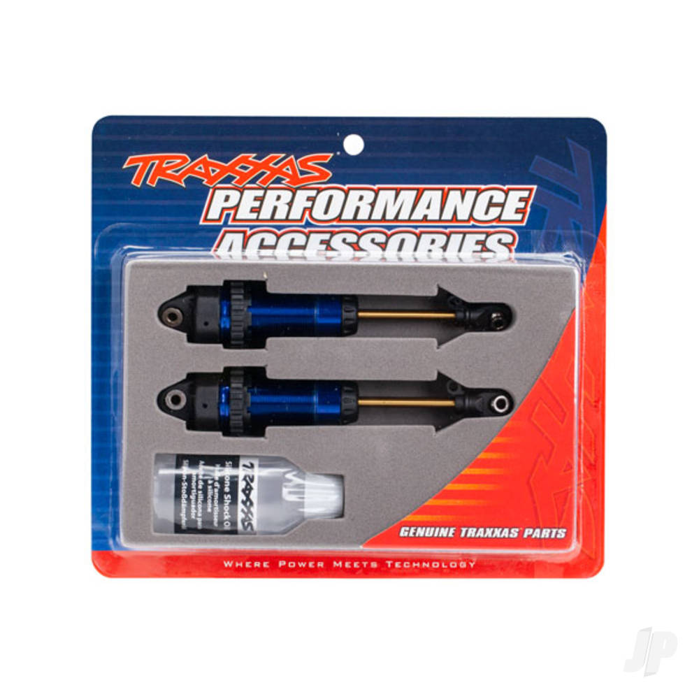 traxxas-shocks-gtr-xx-long-blue-anodised-ptfe-coated-bodies-with-tin-shafts-fully-assembled-without-springs-2-pcs