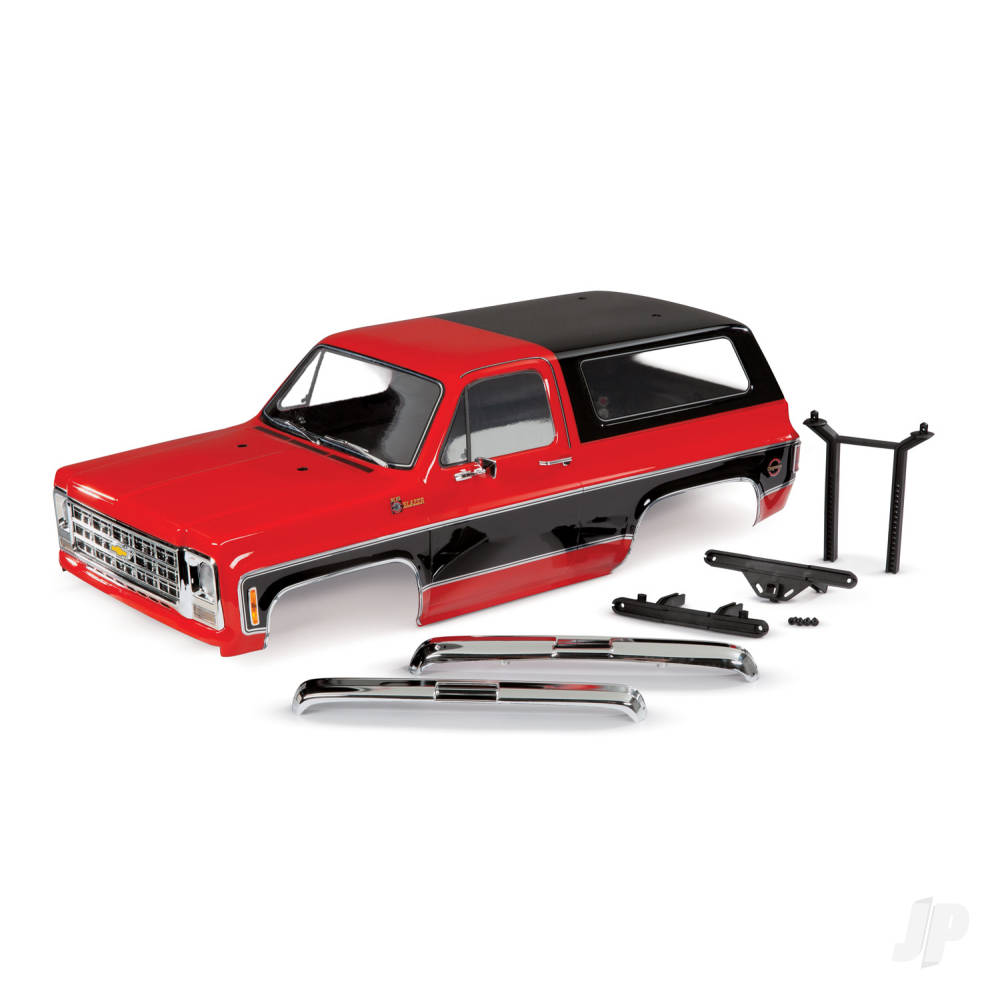 traxxas-body-chevrolet-blazer-1979-complete-red-includes-grille-side-mirrors-door-handles-windshield-wipers-front-rear-bumper-decals-clipless-mounting-requires-8072x-inner-fenders