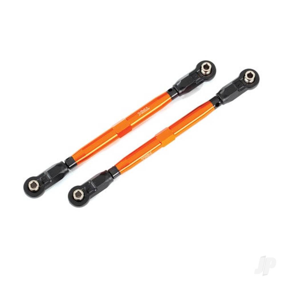 Traxxas Toe links, front (TUBES Orange-anodised, 7075-T6 aluminium, stronger than titanium) (2) (for use with #8995 WideMaxx suspension kit)