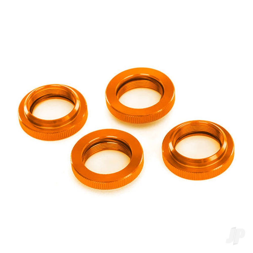 traxxas-spring-retainer-adjuster-orange-anodised-aluminium-gtx-shocks-4-pcs-assembled-with-o-ring