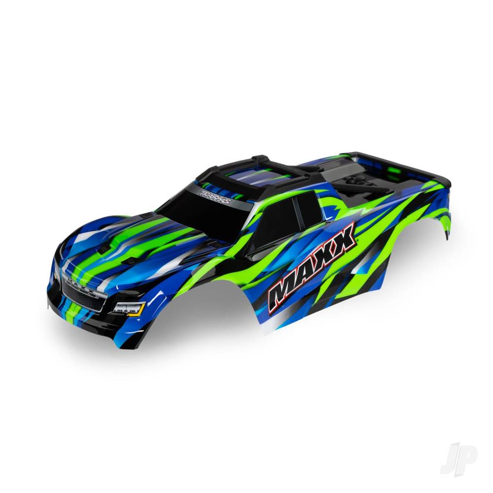 traxxas-body-maxx-green-painted-decals-applied-fits-maxx-with-extended-chassis-352mm-wheelbase