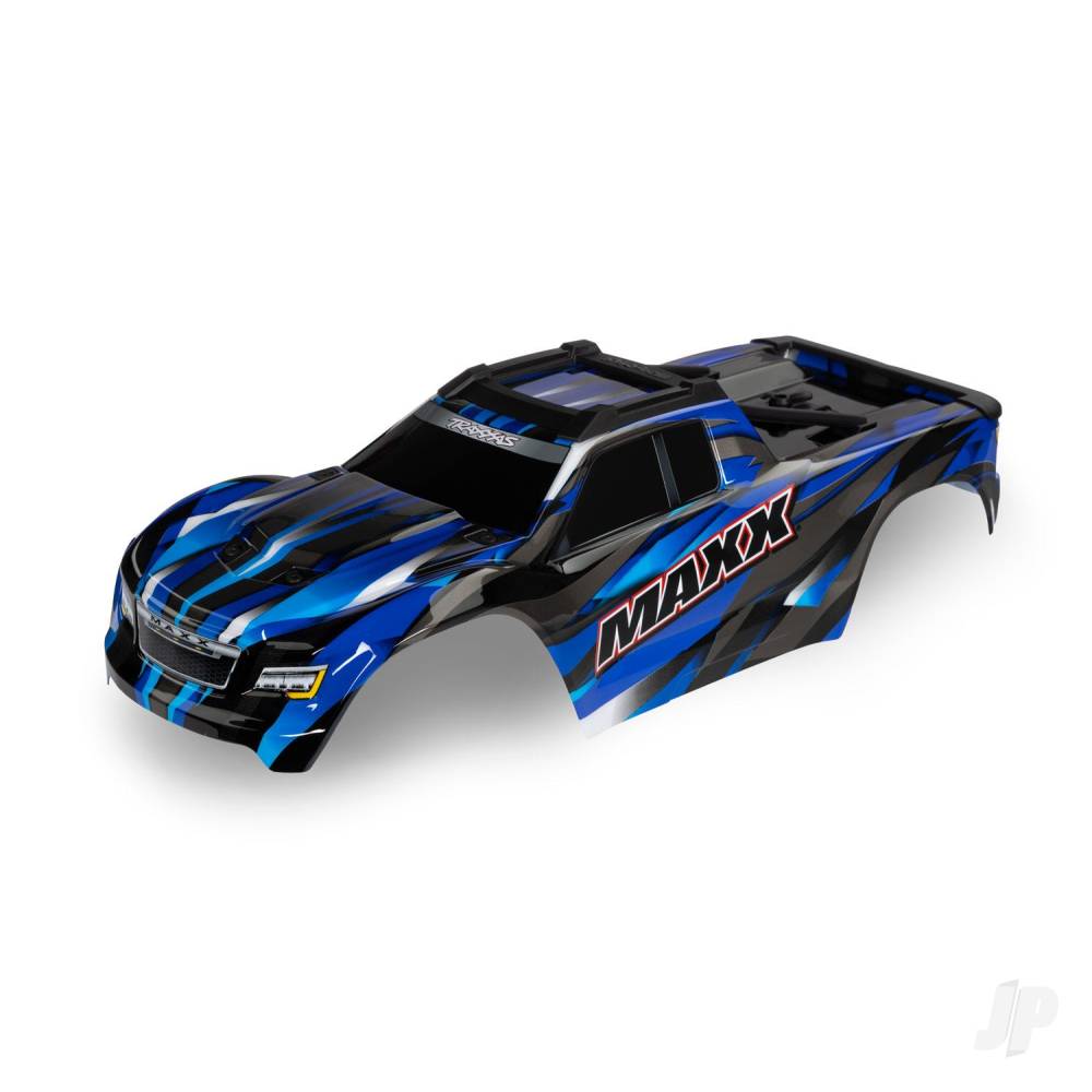 Traxxas Body, Maxx, Blue (painted, decals applied) (fits Maxx with extended chassis (352mm wheelbase))