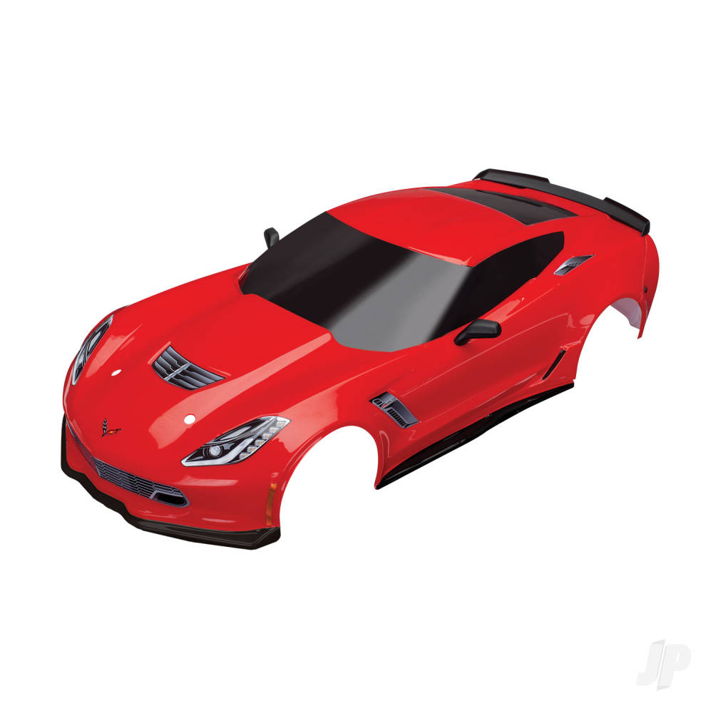 Traxxas Body, Chevrolet Corvette Z06, Red (painted, decals applied)-2