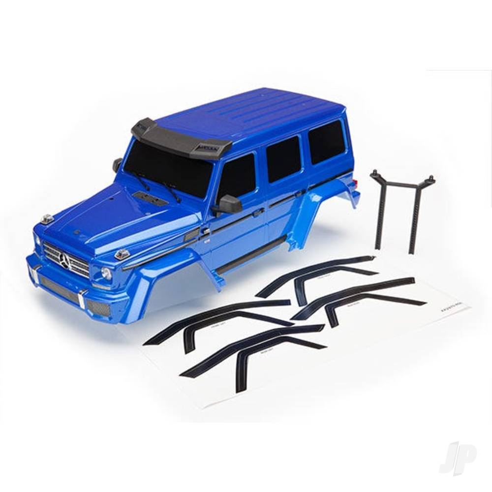 Traxxas Body, Mercedes-Benz G 500 4x4, complete (Blue) (includes Rear Body post, grille, side mirrors, door handles, & windshield wipers)