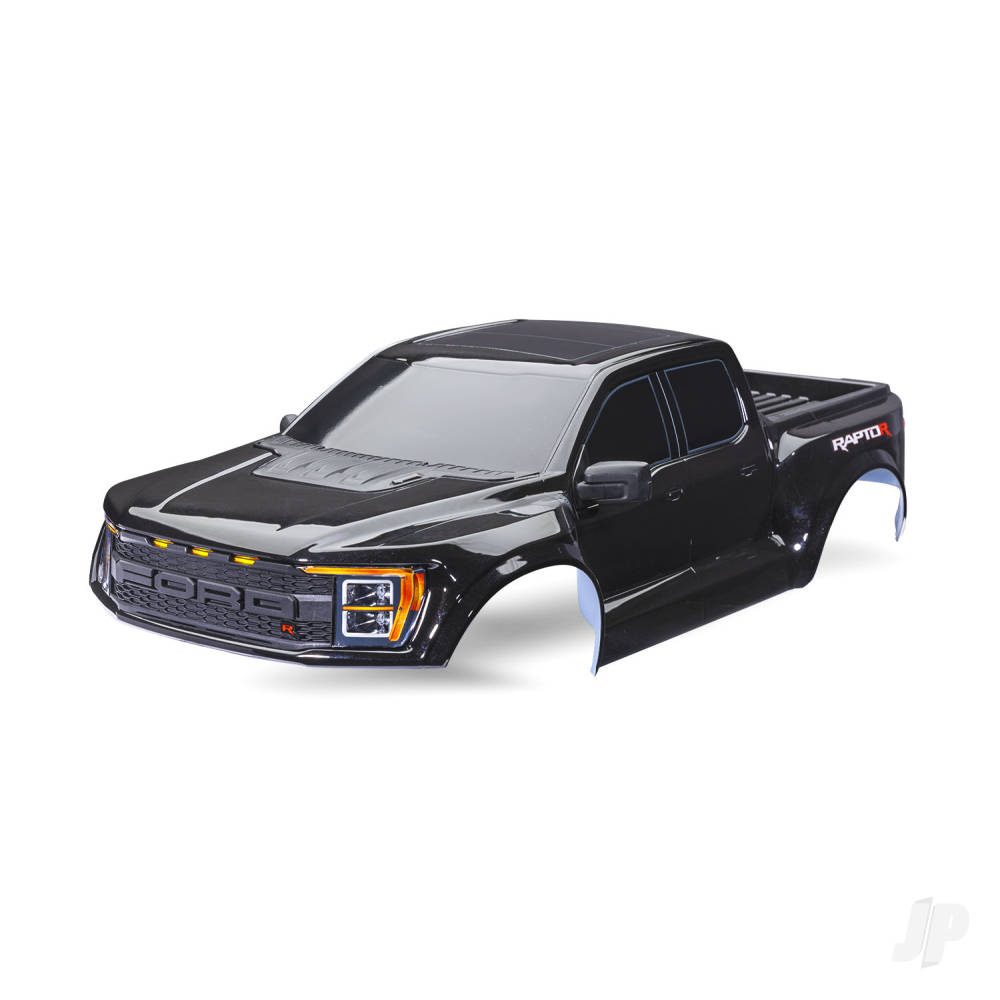 Traxxas Body, Ford Raptor R, complete (Black) (includes grille, tailgate trim, side mirrors, decals, & clipless mounting) (requires #10124 & 10125 body mounts)