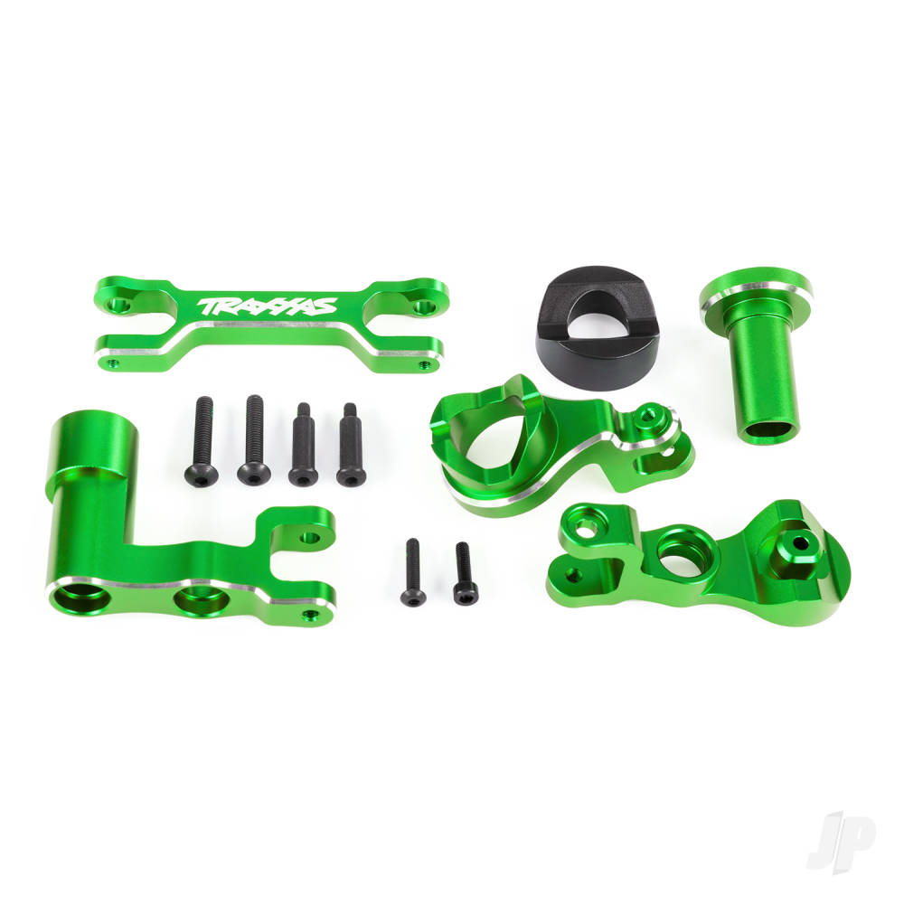 traxxas-steering-bellcranks-left-right-drag-link-6061-t6-aluminium-green-anodised-fits-xrt