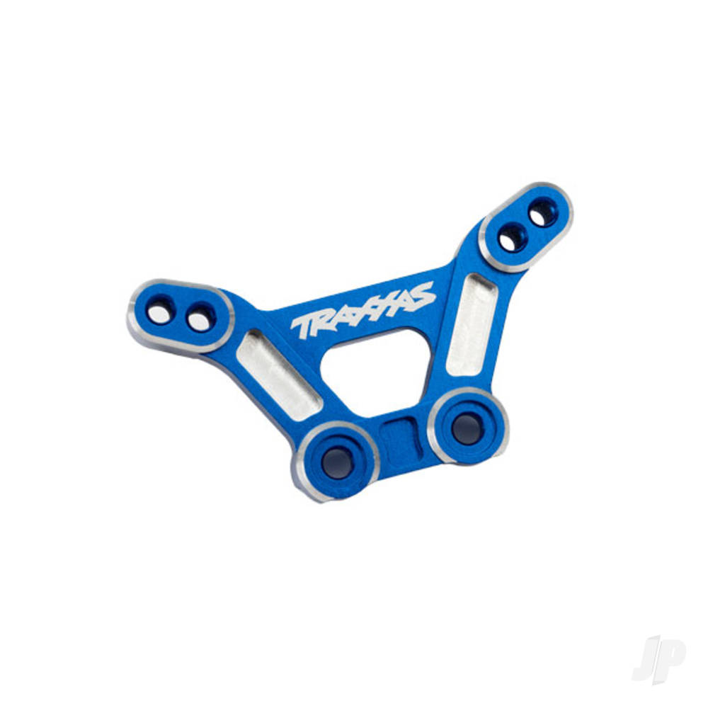 Traxxas Shock tower, front, 6061-T6 aluminium (Blue-anodised) / 3x15mm BCS (with threadlock) (2 pcs)