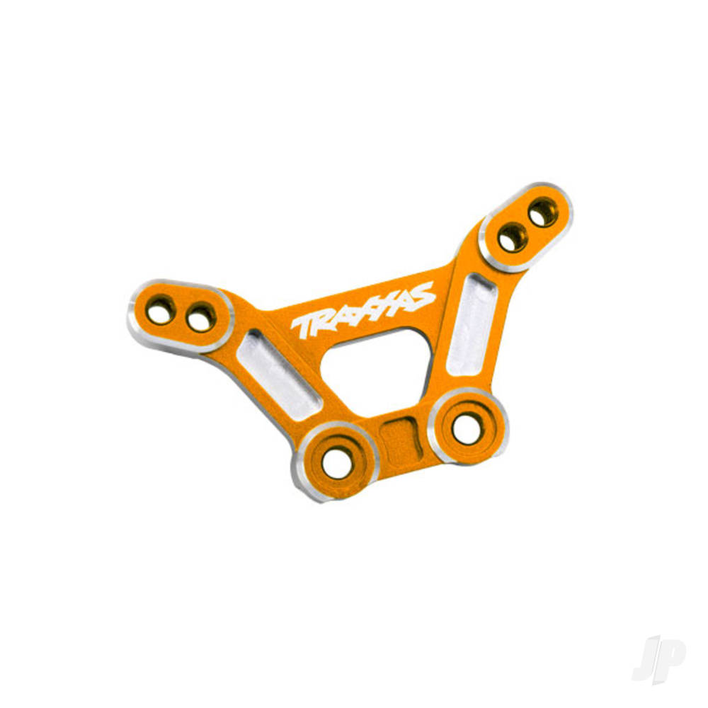 Traxxas Shock tower, front, 6061-T6 aluminium (Orange-anodised) / 3x15mm BCS (with threadlock) (2 pcs)