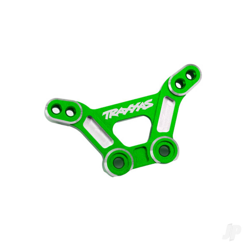 Traxxas Shock tower, front, 6061-T6 aluminium (Green-anodised) / 3x15mm BCS (with threadlock) (2 pcs)