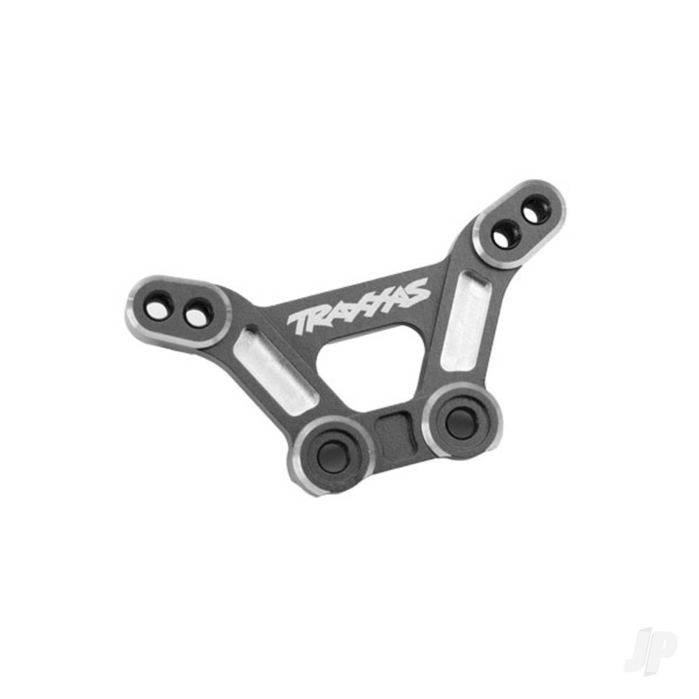 Traxxas Shock tower, front, 6061-T6 aluminium (Grey-anodised) / 3x15mm BCS (with threadlock) (2 pcs)