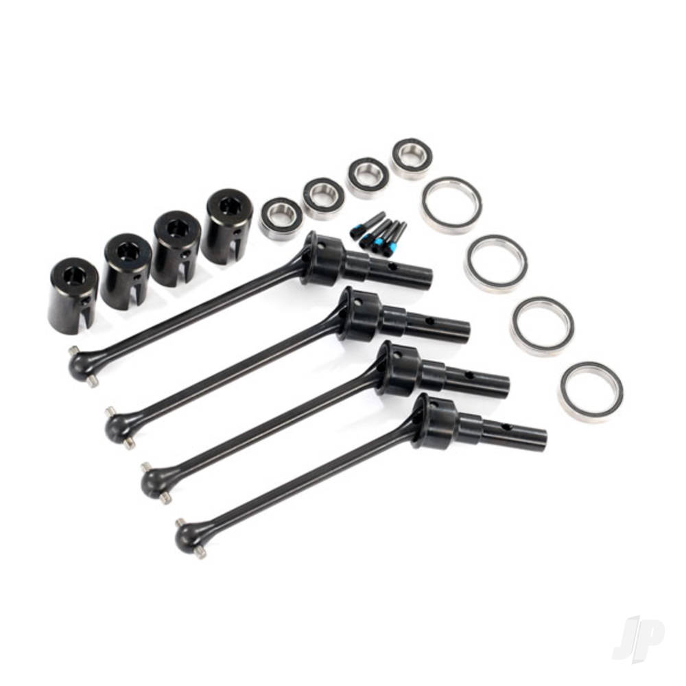Traxxas Driveshafts, Steel constant-velocity (assembled), Front or Rear (4 pcs) (#8654, 8654G, or 8654R and #7758, 7758G, or 7758R requiRed for a complete Set)