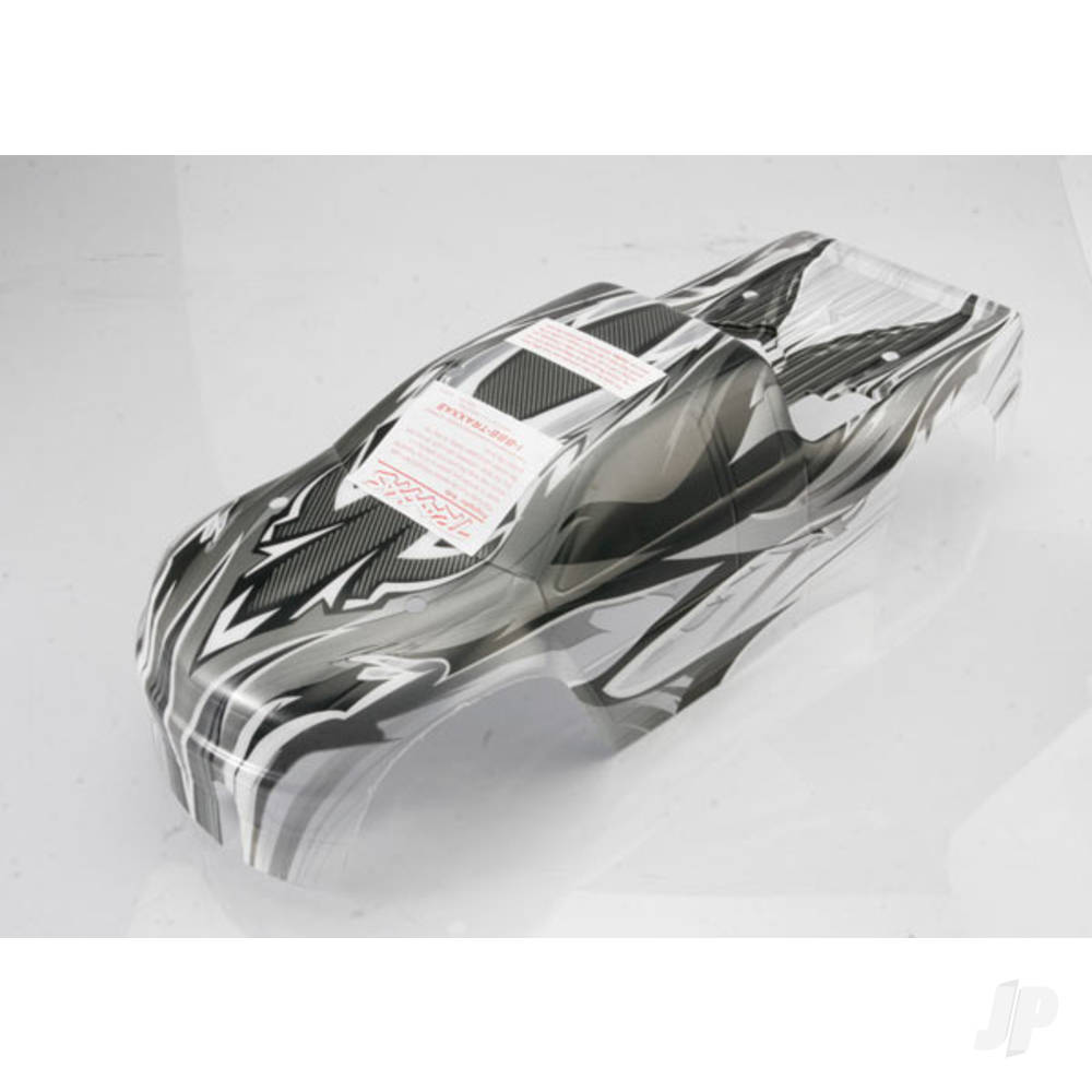 Traxxas Body, T-Maxx, ProGraphix (replacement for the T-Maxx 2.5 painted Body. Graphics are printed, requires paint & final colour application) / decal sheet