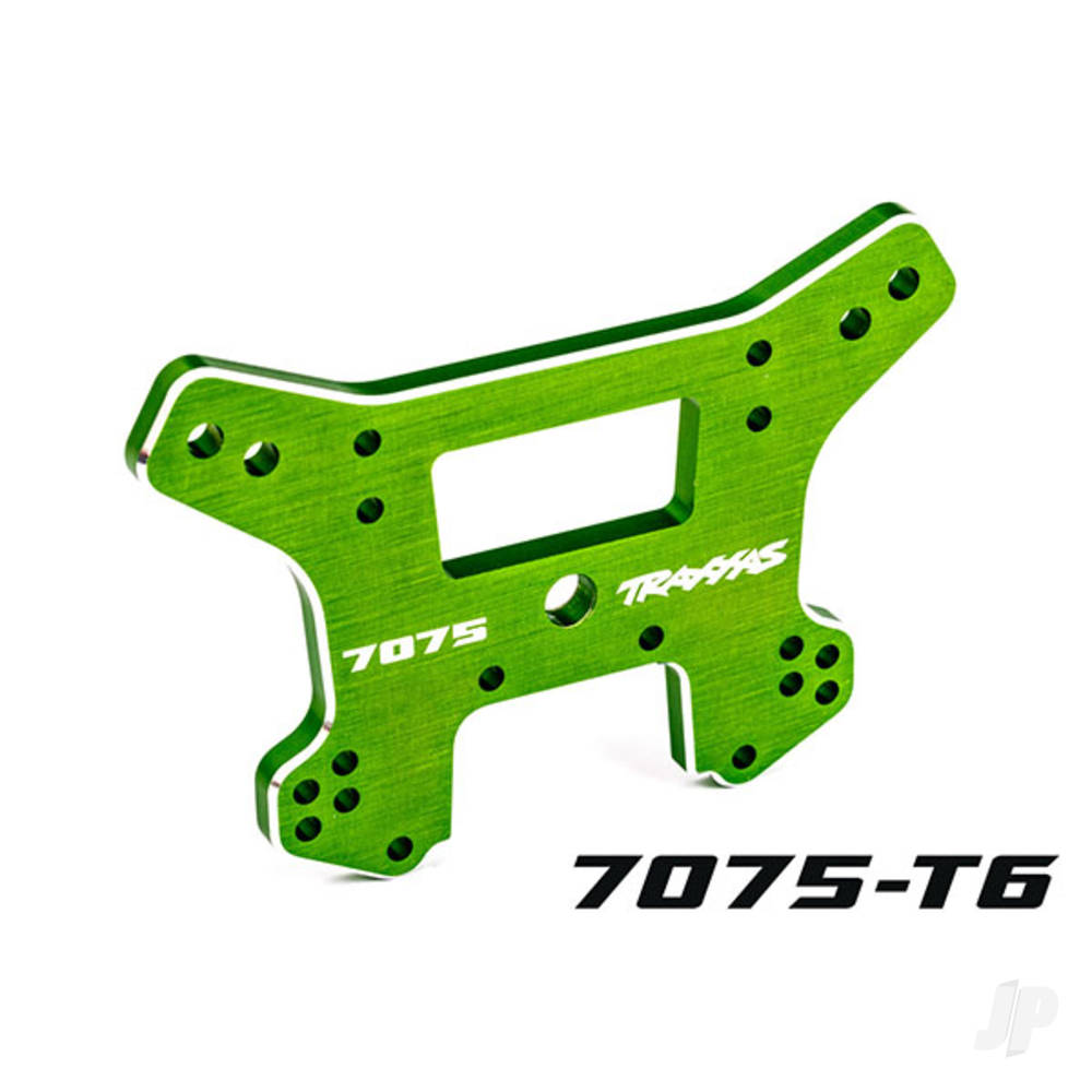 traxxas-shock-tower-front-7075-t6-aluminium-green-anodised-fits-sledge