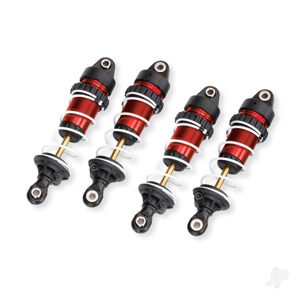 traxxas-shocks-gtr-long-red-anodised-ptfe-coated-bodies-with-tin-shafts-assembled-with-springs-4-pcs