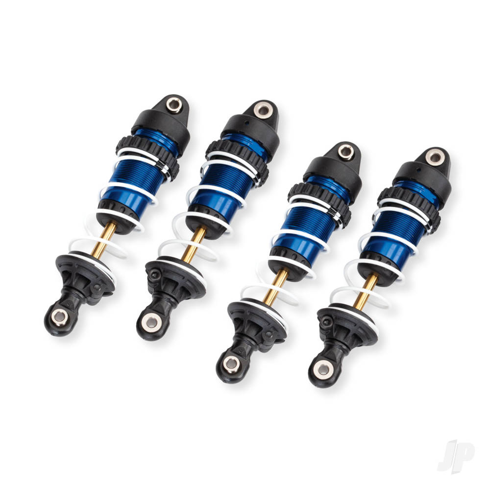 traxxas-shocks-gtr-long-blue-anodised-ptfe-coated-bodies-with-tin-shafts-assembled-with-springs-4-pcs