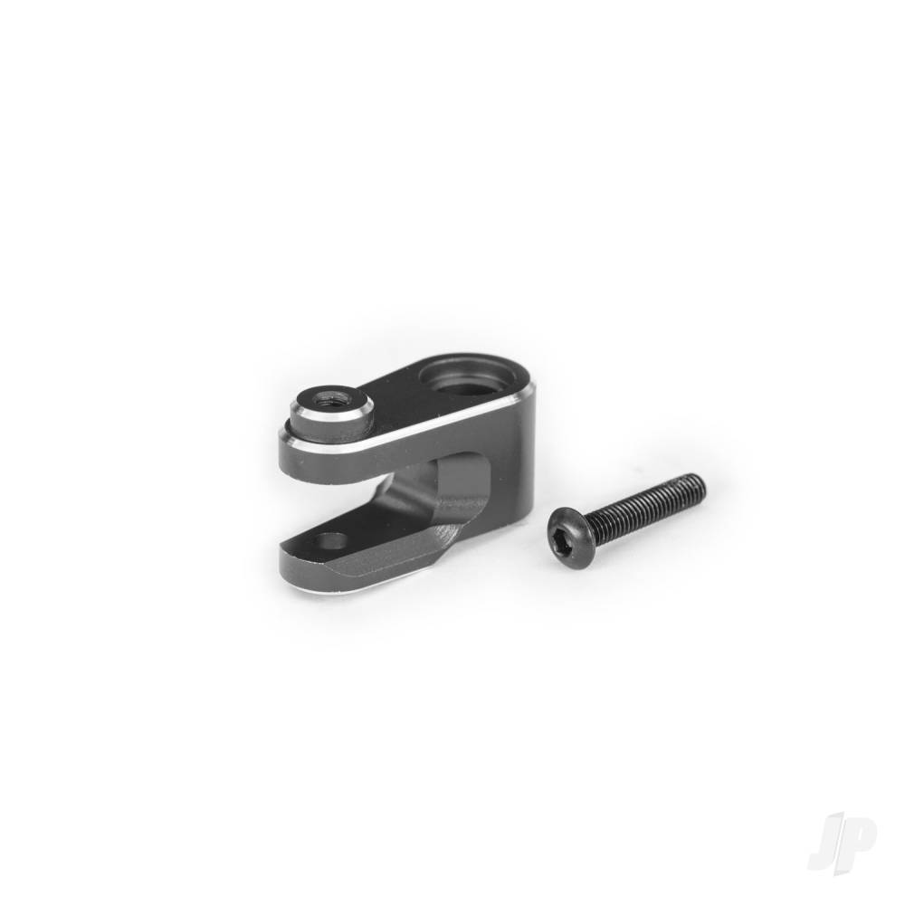 Traxxas Servo horn, steering, 6061-T6 aluminium (Grey-anodised) / 3x15mm BCS (with threadlock) (1pc)