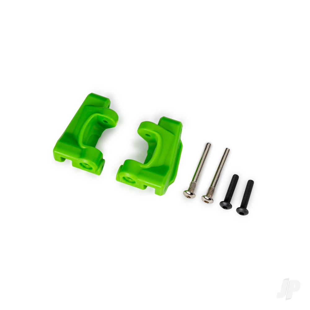 traxxas-caster-blocks-c-hubs-extreme-heavy-duty-green-left-right-3x26mm-hinge-pins-2-3x15mm-bcs-2-pcs-for-use-with-9180-and-9181-upgrade-kit
