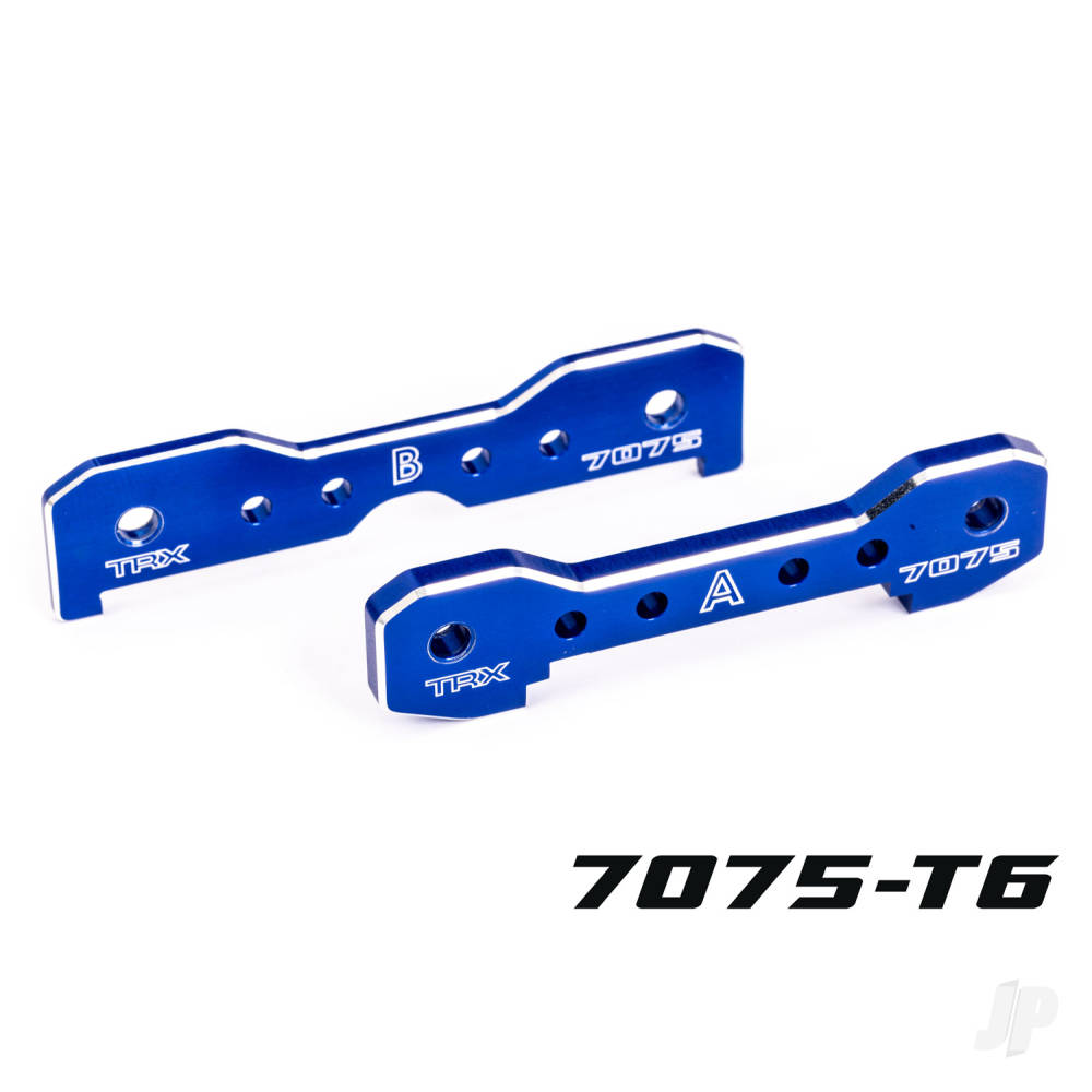 traxxas-tie-bars-front-7075-t6-aluminium-blue-anodised-fits-sledge