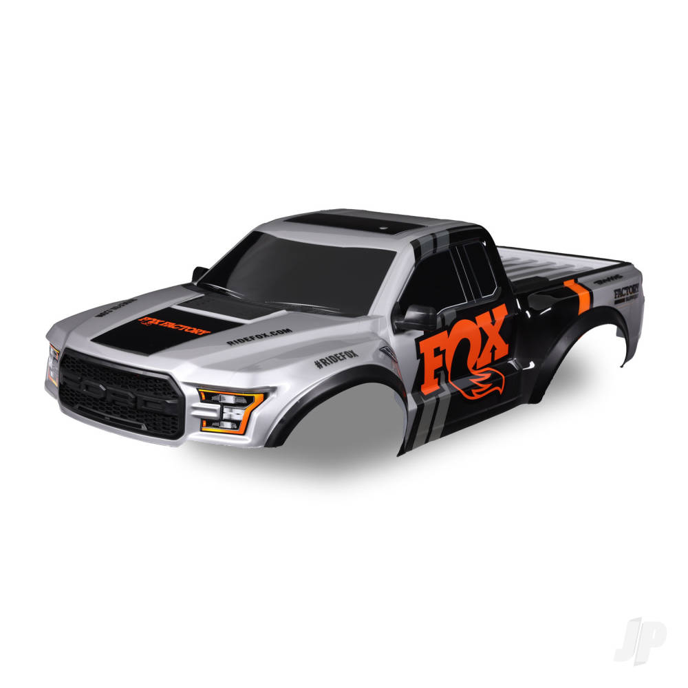 Traxxas Body, 2017 Ford Raptor, Fox (heavy duty) / decals (includes latches and latch mounts for clipless mounting)