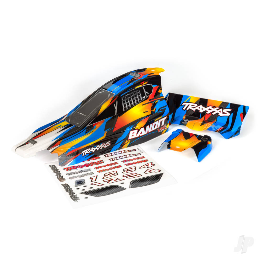 Traxxas Body, Bandit VXL, Blue / wing (painted, decals applied)
