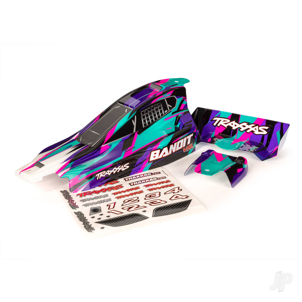 Traxxas Body, Bandit VXL, Purple / wing (painted, decals applied)