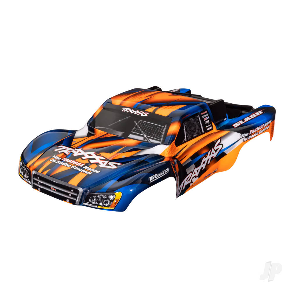 Traxxas Body, Slash 2WD (also fits Slash VXL & Slash 4X4), Orange & Blue (painted, decals applied)