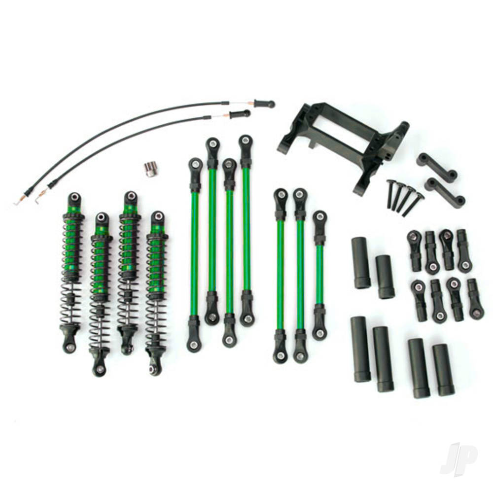 traxxas-long-arm-lift-kit-trx-4-complete-includes-green-powder-coated-links-green-anodised-shocks