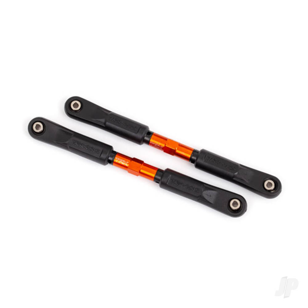 traxxas-camber-links-front-sledge-tubes-orange-anodised-7075-t6-aluminium-stronger-than-titanium-117mm-2-pcs-rod-ends-assembled-with-steel-hollow-balls-4-pcs-aluminium-wrench-8mm-1pc