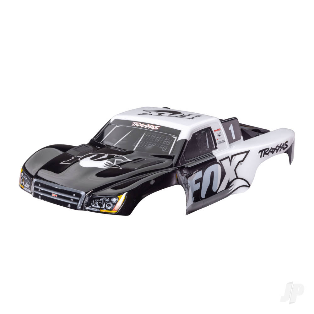 Traxxas Body, Slash 4X4 (also fits Slash VXL & Slash 2WD), Fox Edition (painted, decals applied) (assembled with front & rear latches for clipless mounting)
