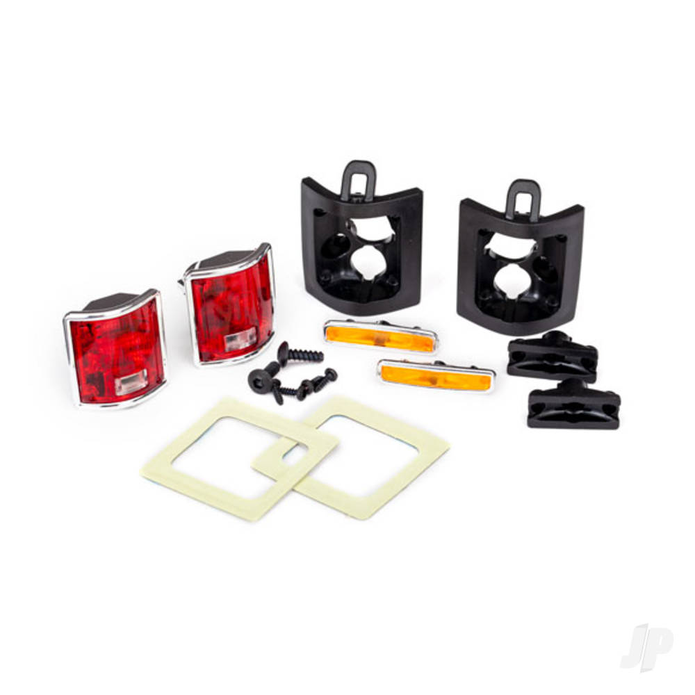 traxxas-tail-lights-left-right-assembled-tail-light-retainers-left-right-side-marker-lights-assembled-2-pcs-side-marker-retainers-2-pcs-mounting-tape-2-pcs-16x5-bcs-self-tapping-4-pcs-26x8-bcs-2-pcs-fits-8130-body