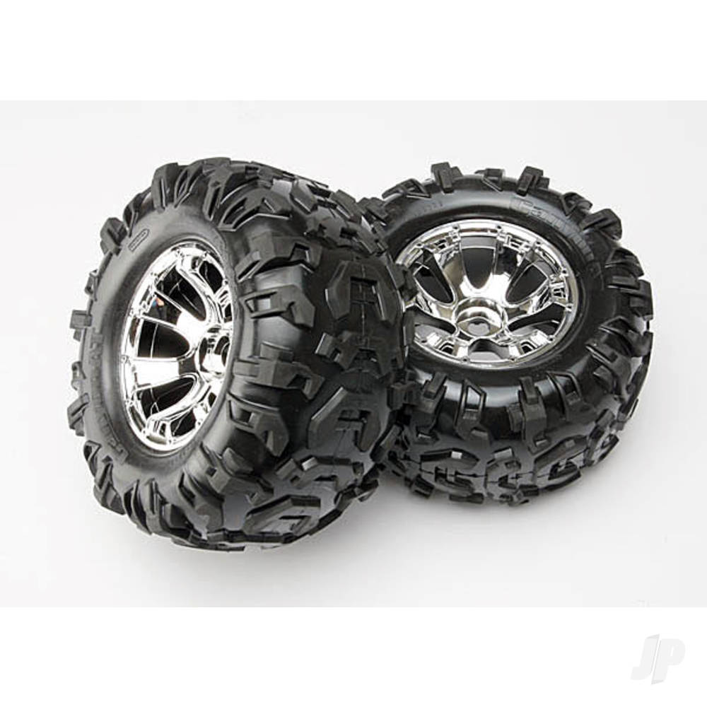 Traxxas Tyres & Wheels, Assembled Glued Canyon At Tyres (2 pcs)