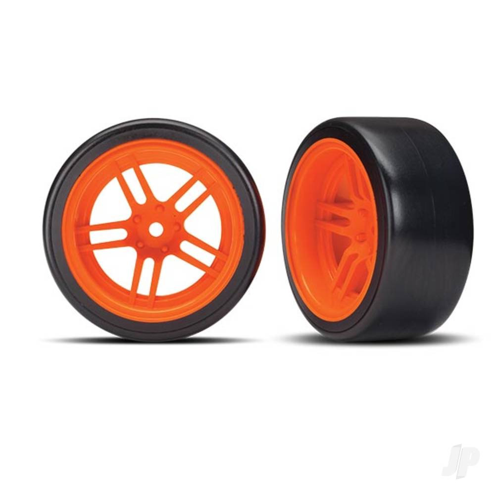 Traxxas Tyres & Wheels, Assembled Glued 1.9in Drift Tyres (Rear)
